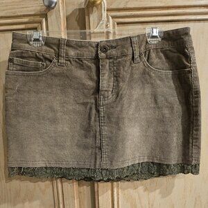 Green mini skirt 90's vintage